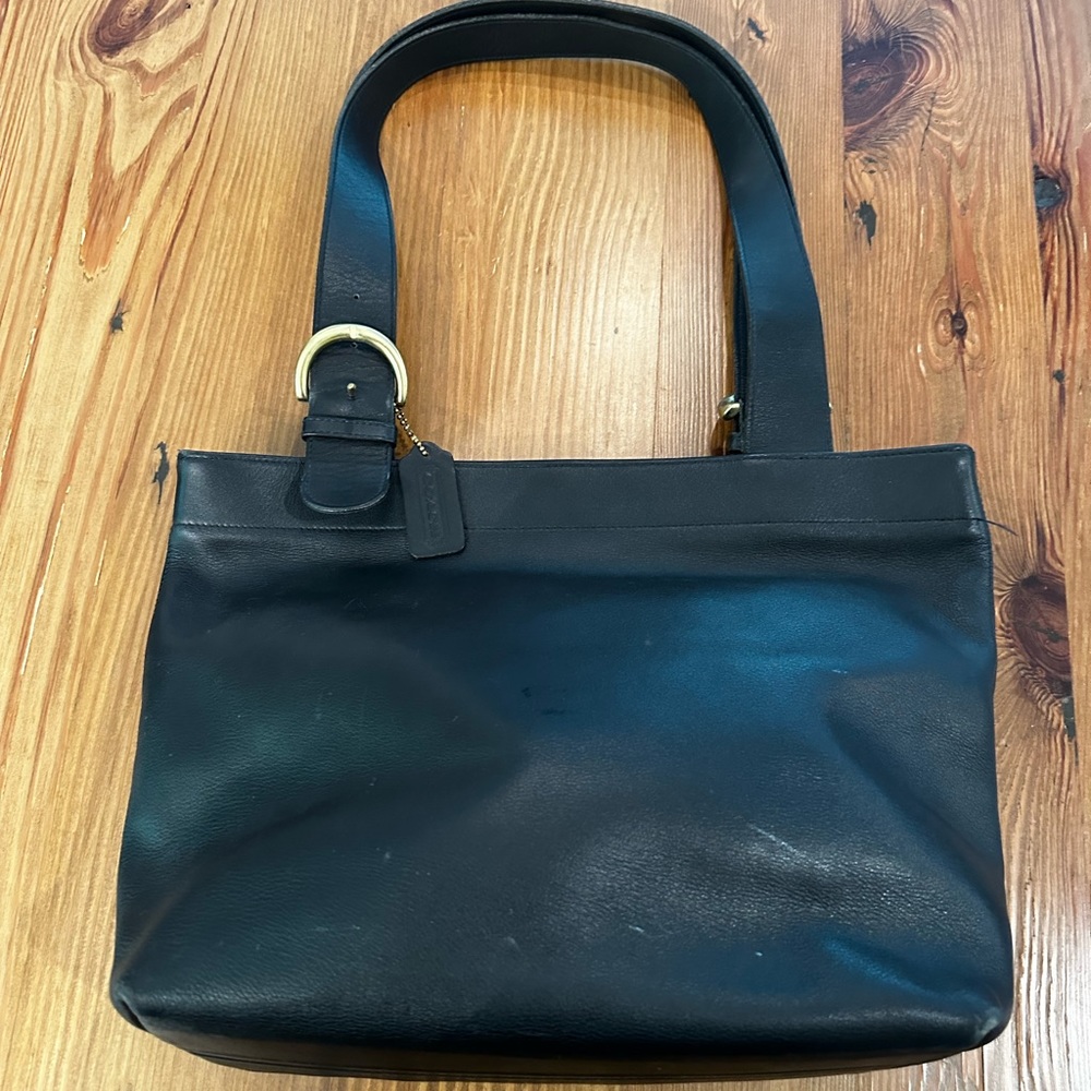 Vintage Coach Black Leather Lafayette Soho Bag